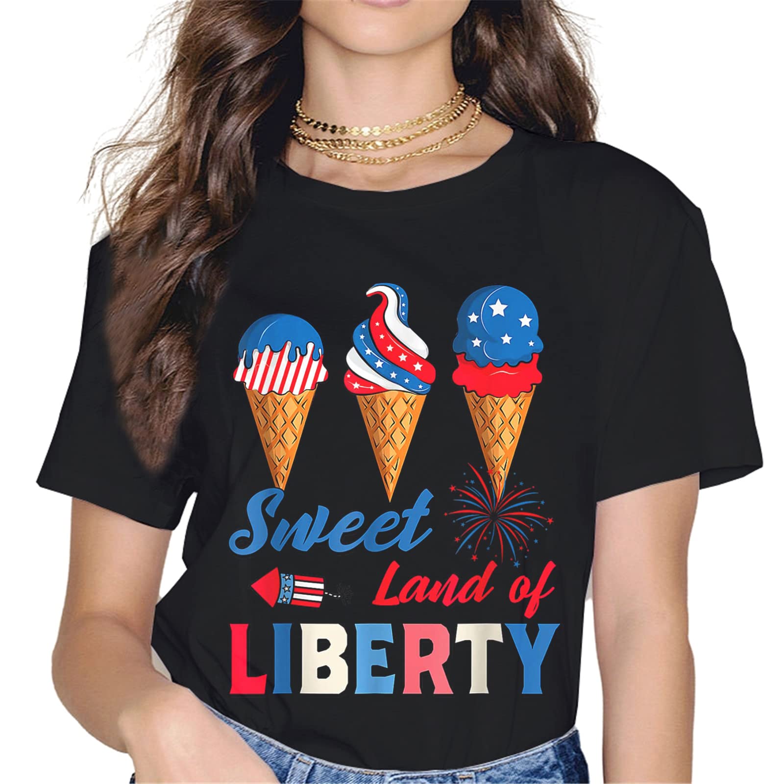 Merica Ice Cream Tee – 4th of July Graphics